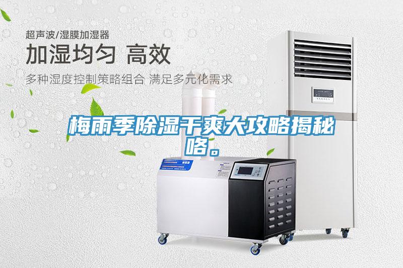 梅雨季除濕干爽大攻略揭秘咯。