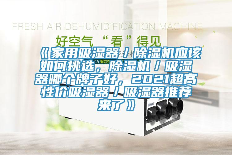 《家用吸濕器／除濕機應該如何挑選，除濕機／吸濕器哪個牌子好，2021超高性價吸濕器／吸濕器推薦來了》