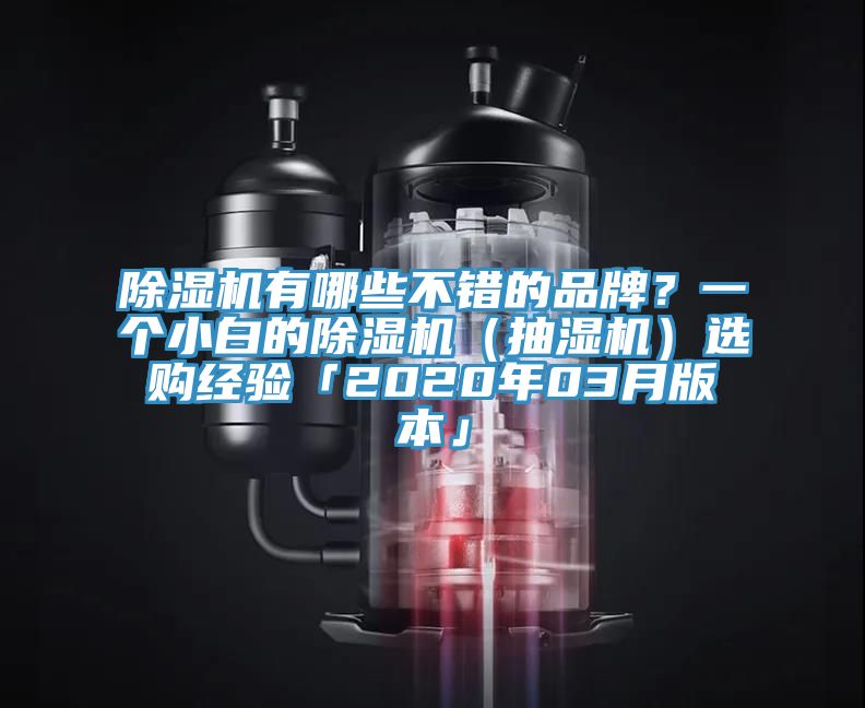 除濕機(jī)有哪些不錯的品牌？一個小白的除濕機(jī)（抽濕機(jī)）選購經(jīng)驗(yàn)「2020年03月版本」